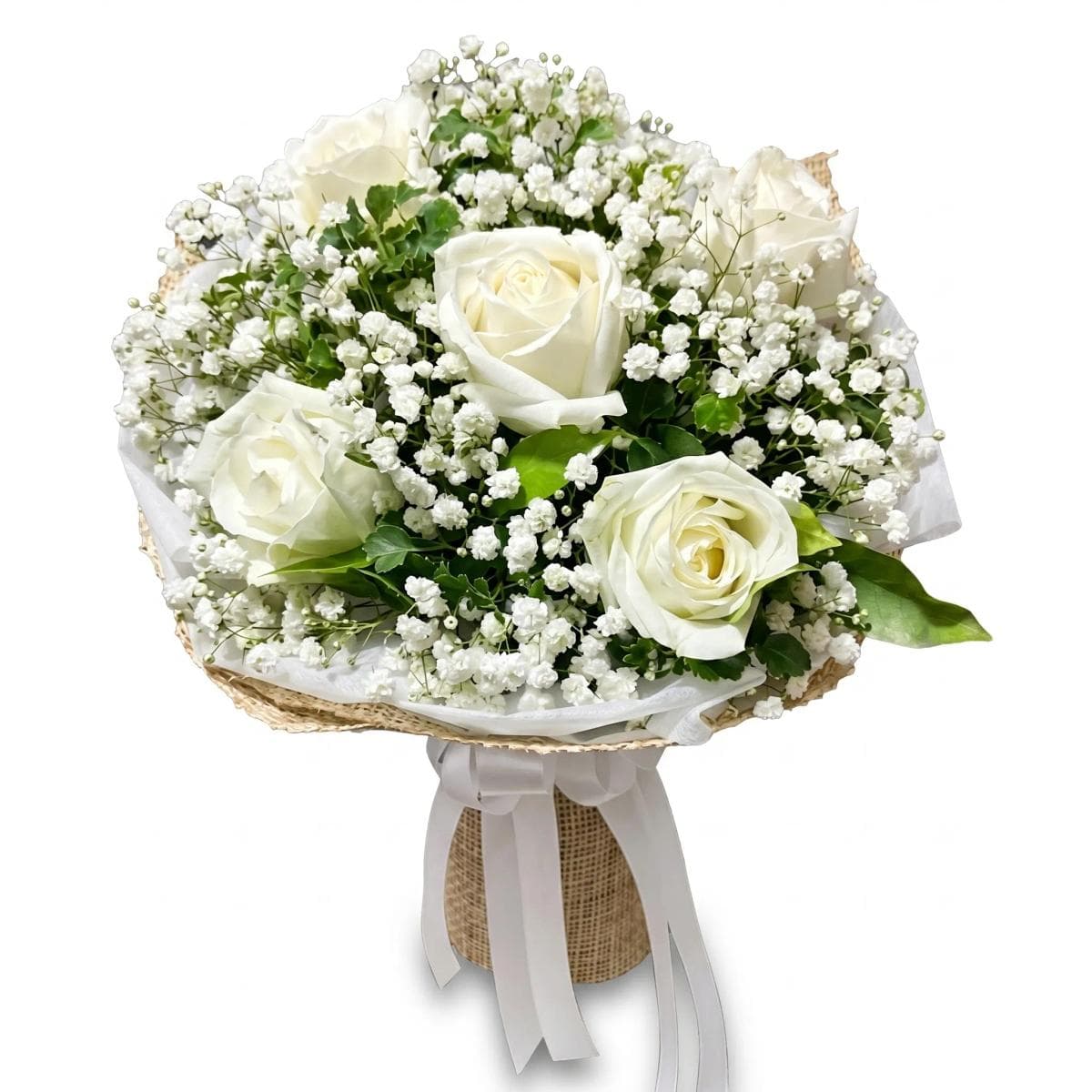 A soft and romantic rounded bouquet, designed in a classic hand-tied style. Balanced, airy, and elegant—perfect for birthdays, anniversaries, congratulations, or simply sending warm feelings. Light texture, clean look, and timeless charm.