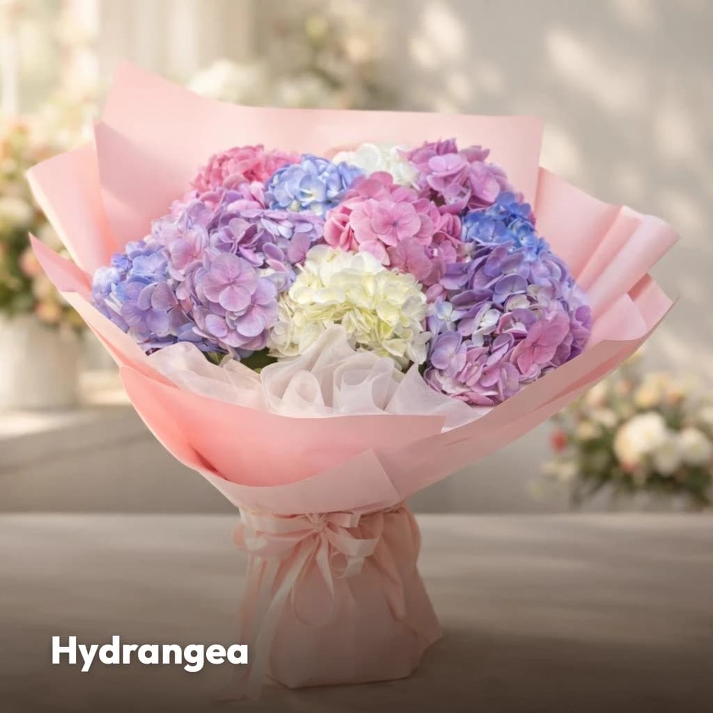 Elegant Hydrangea Bouquet Mix