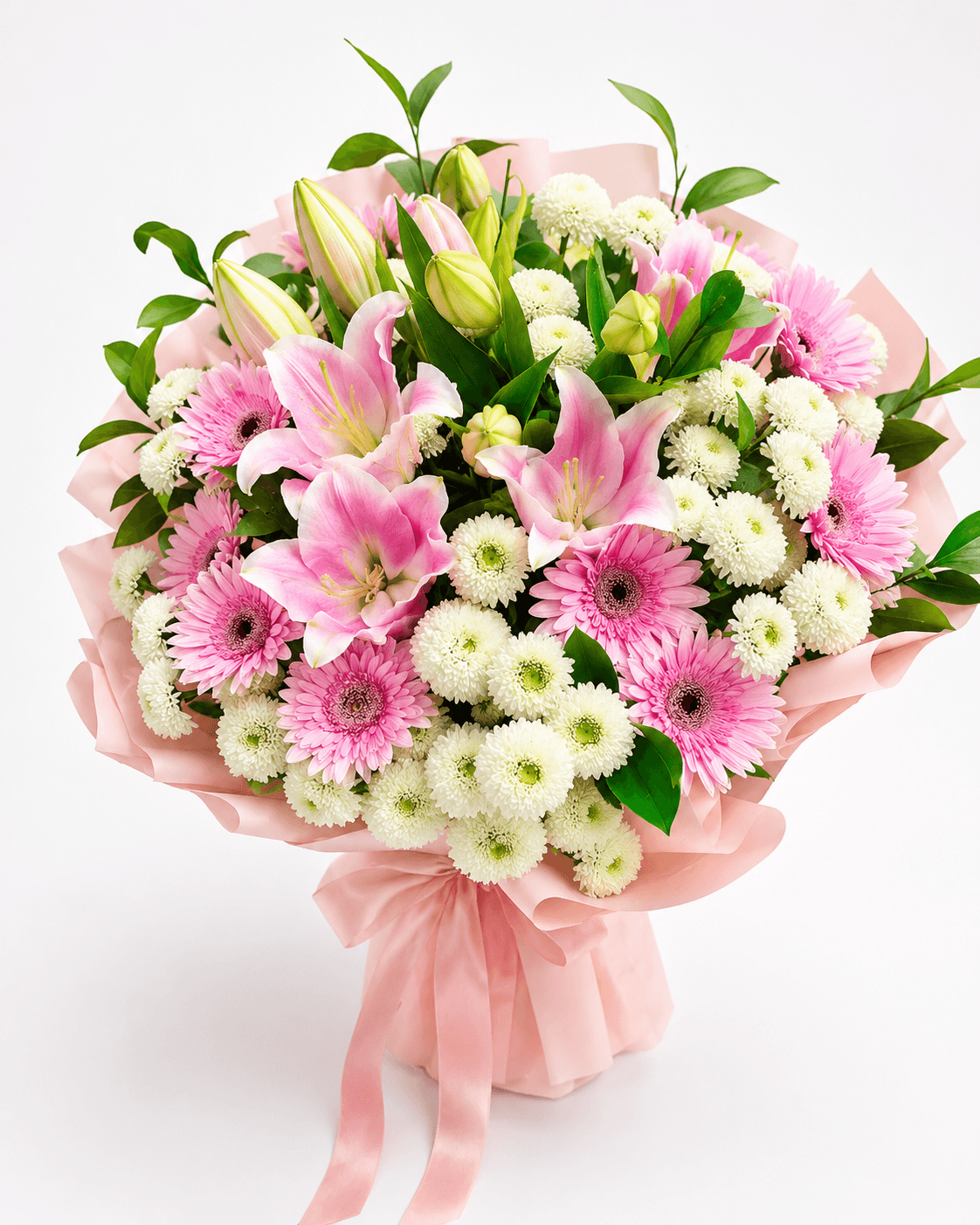 Soft Pastel Dream | Lilies with Gerberas & Mums