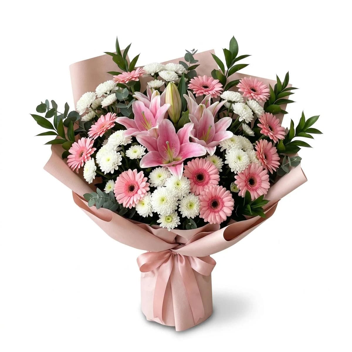 Soft Pastel Dream | Lilies with Gerberas & Mums