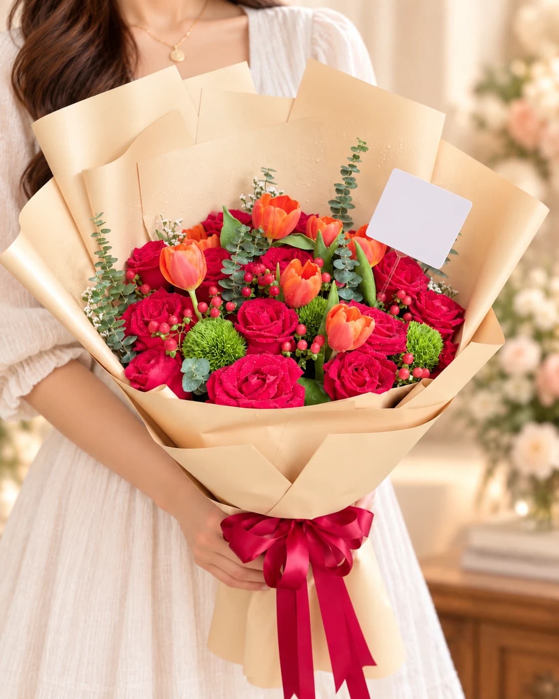 Crimson & Clementine Luxury Bouquet