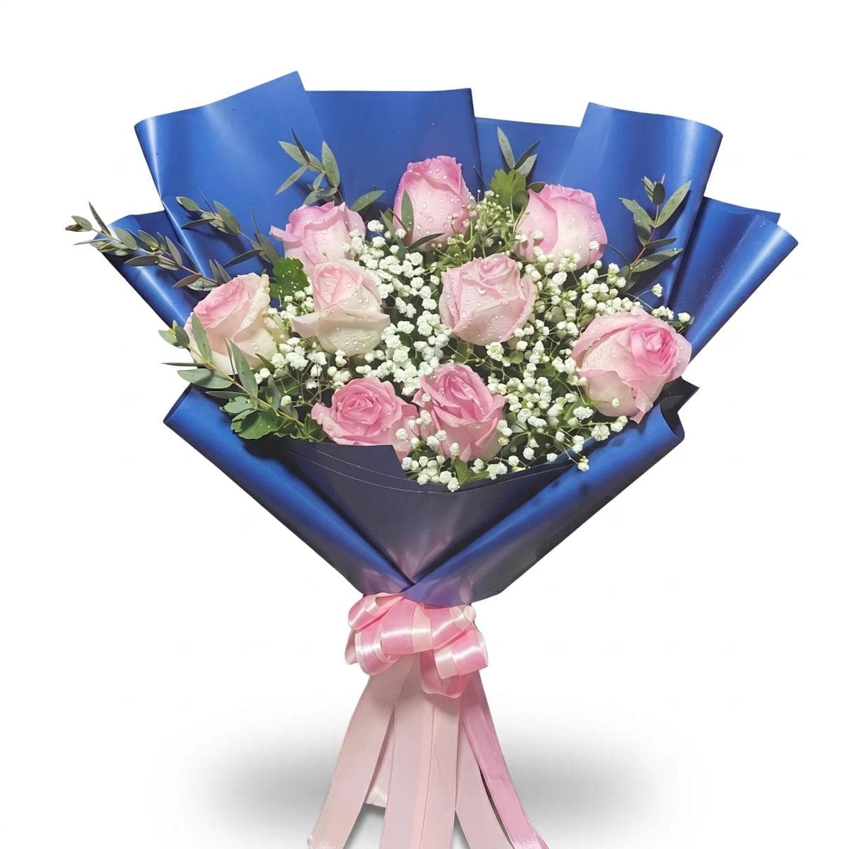 A romantic bouquet featuring fresh roses paired with delicate baby’s breath and seasonal greenery for a soft, elegant look. Wrapped with premium paper and finished with a ribbon — perfect for birthdays, anniversaries, congratulations, or a sweet “I miss you.”