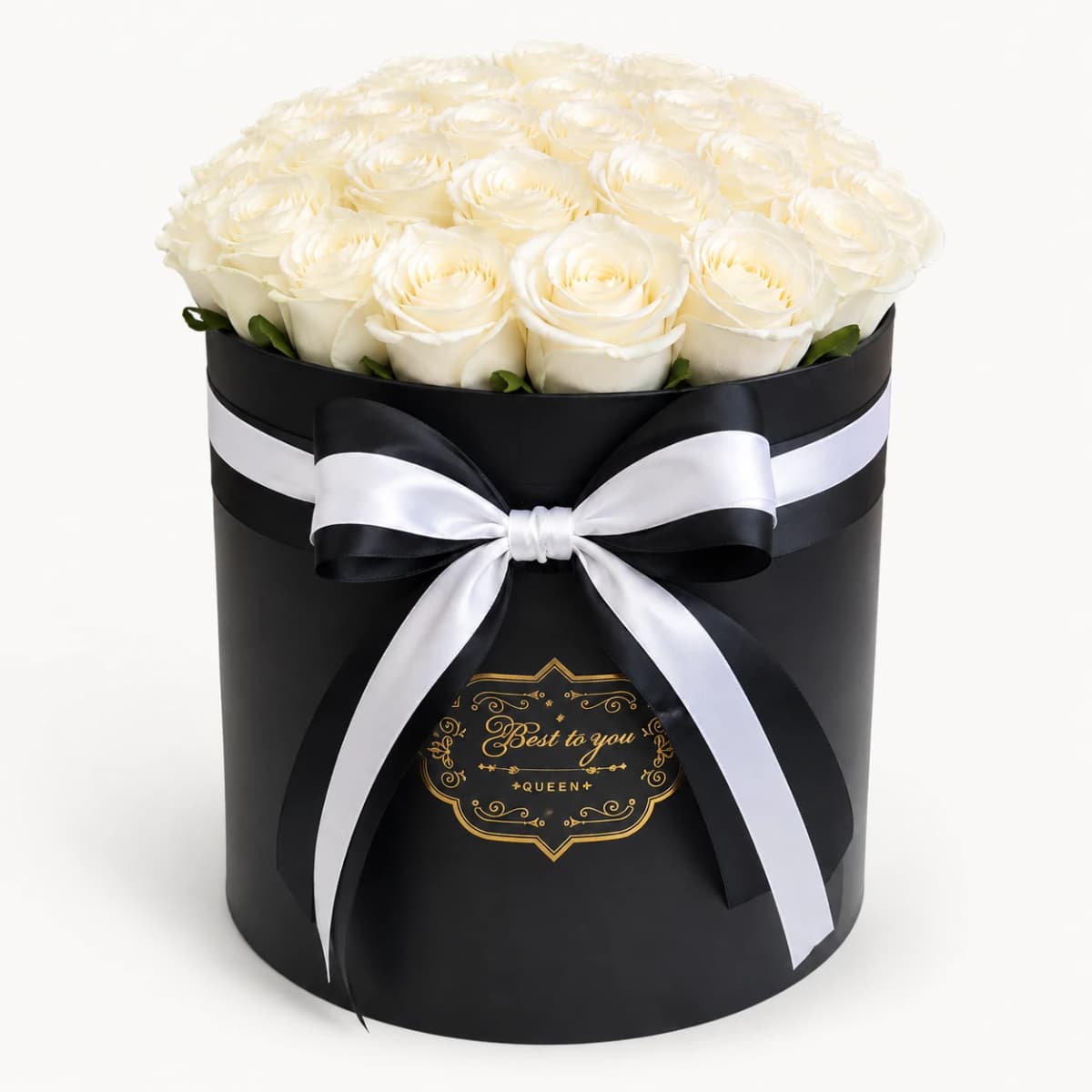 Elegant White Rose Box