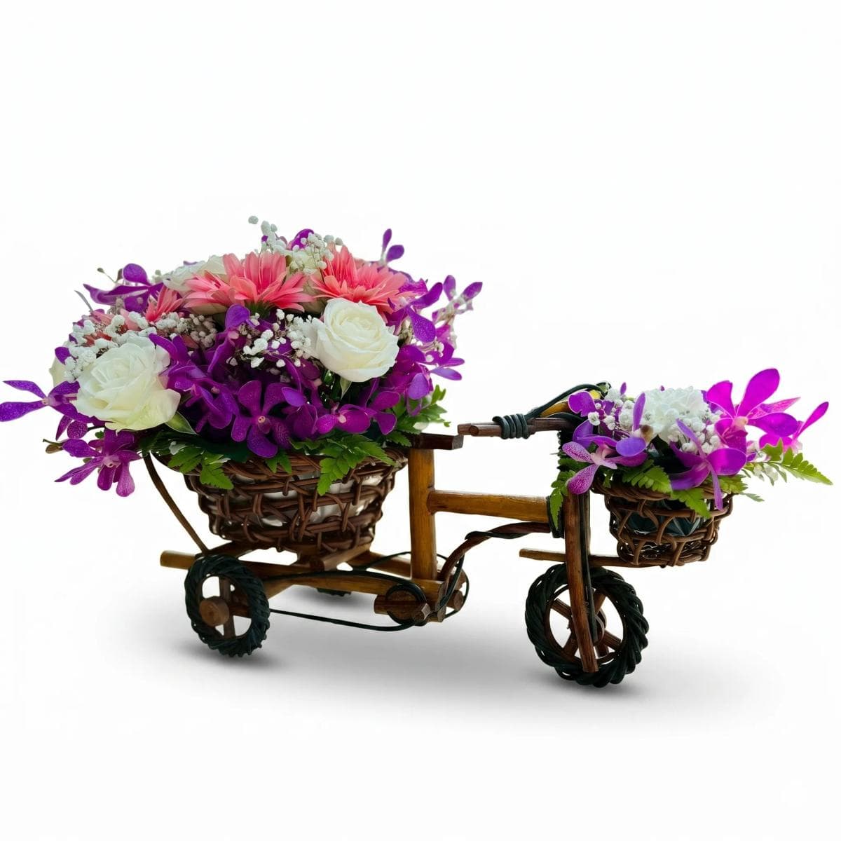 Purple Orchid Bicycle Basket