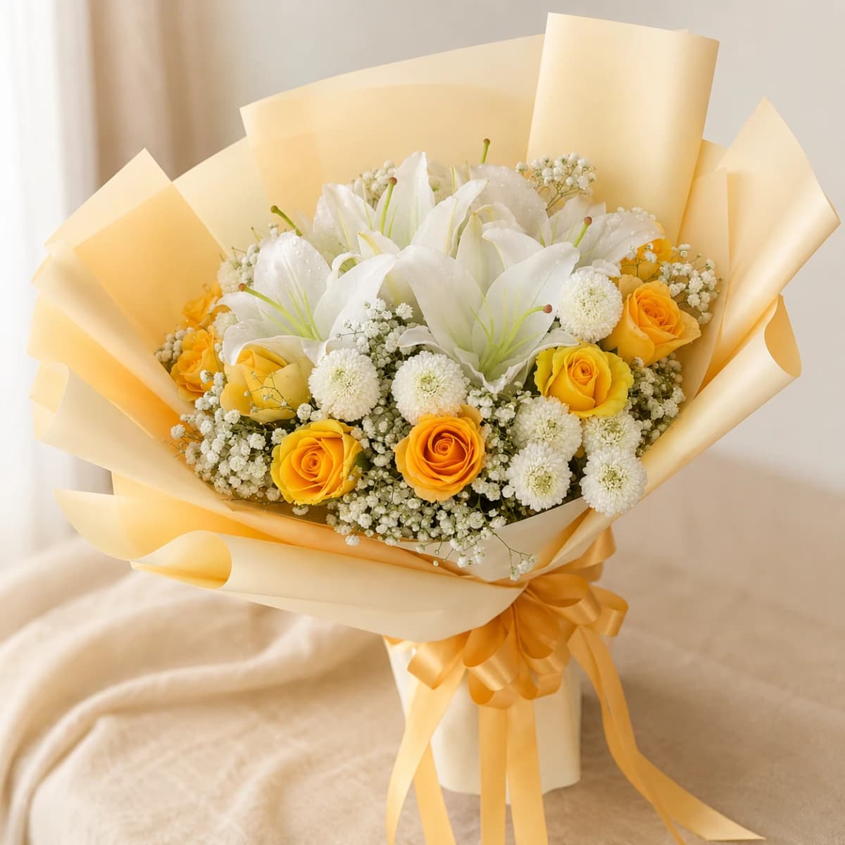Sunshine Bouquet | Lilies & Yellow roses