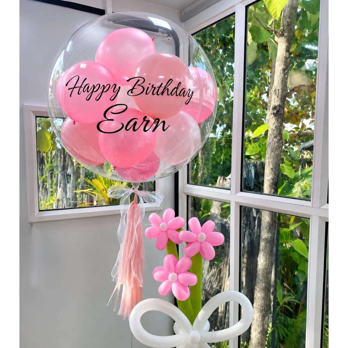 Pink Birthday Balloon Bouquet