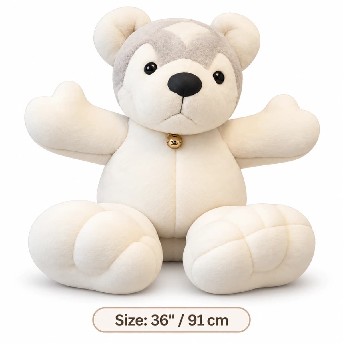 Cute Plush Dog 36" 91cm with Made from high-quality plush material, filled with soft stuffing for a huggable experience.
