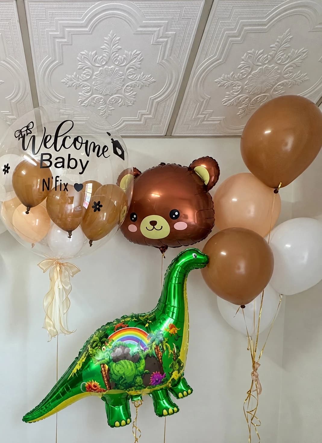 Bear and Dinosaur Balloon Set
