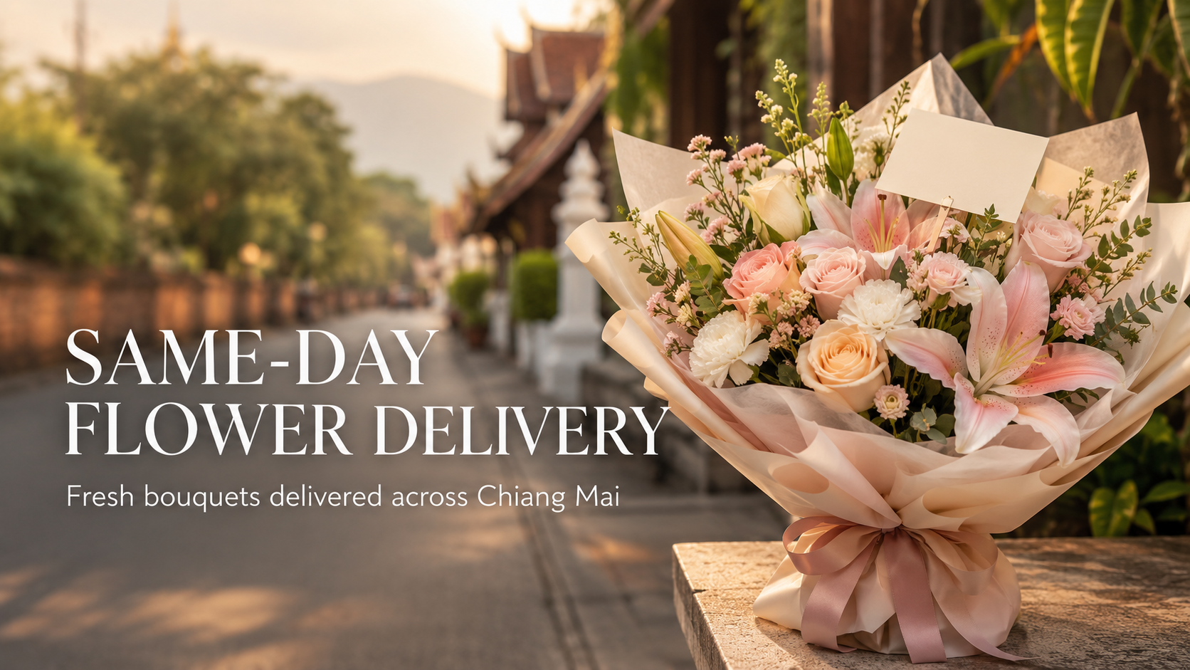 Same-day flower delivery in Chiang Mai — fresh bouquet for local delivery