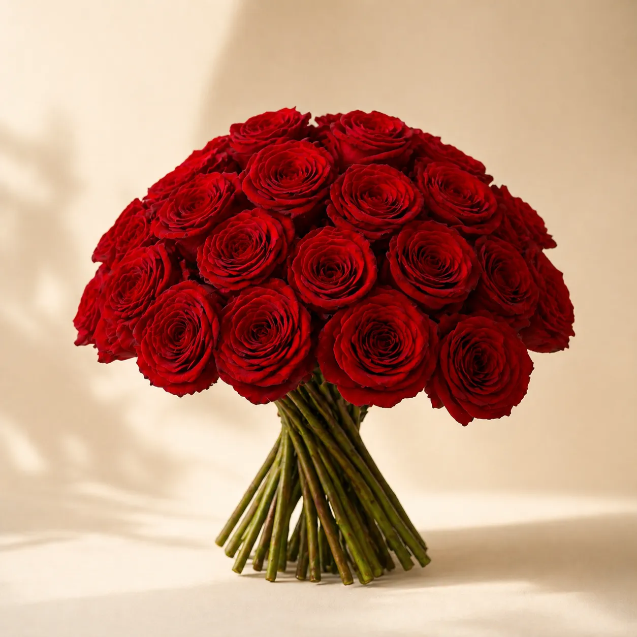 Red rose bouquet arranged for a romantic hotel surprise in Chiang Mai